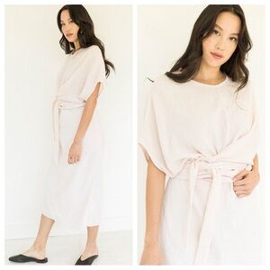 Suunday Eggnog the Dolman wrap gauze Dress